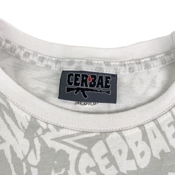 Vintage Streetwear Cerbae Comic Strip All Over Print T-Shirt Made In USA - Picture 5 of 6